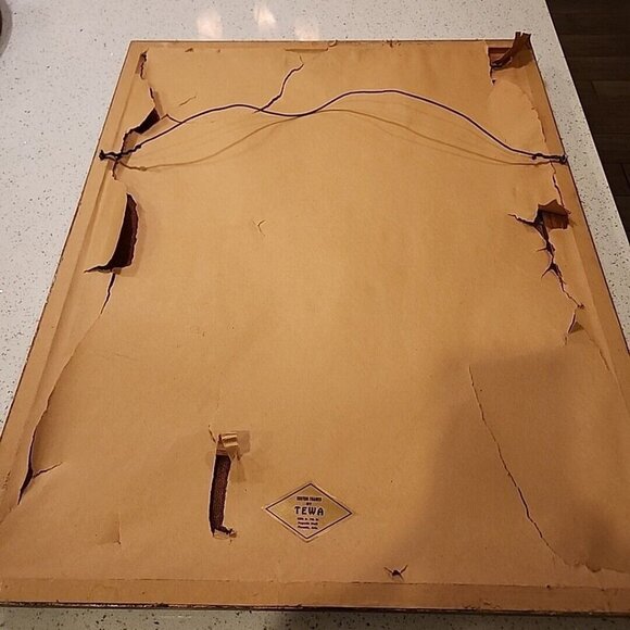 Unknown Painter Portrait Red Headed Girl Green Eyes Oil Painting 1967 Framed - Picture 8 of 9